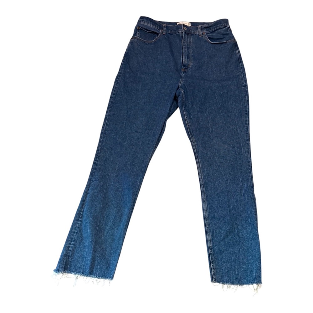 Abercrombie & Fitch Curve Love 90s Slim Straight Ultra High Rise Jeans 32 14L